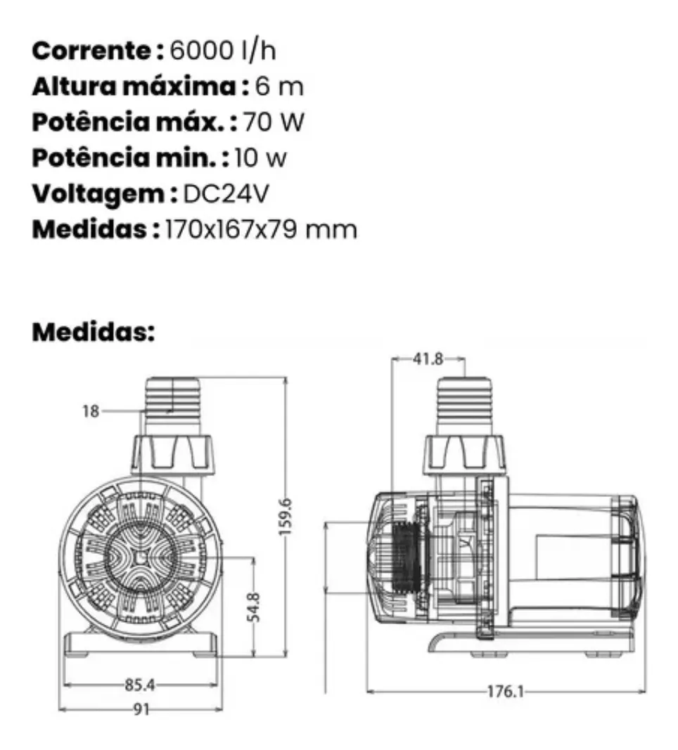 Bomba Recalque Tornado 6000l/h Mantis Com Controlador Bivolt 127/220v - Imagem 2