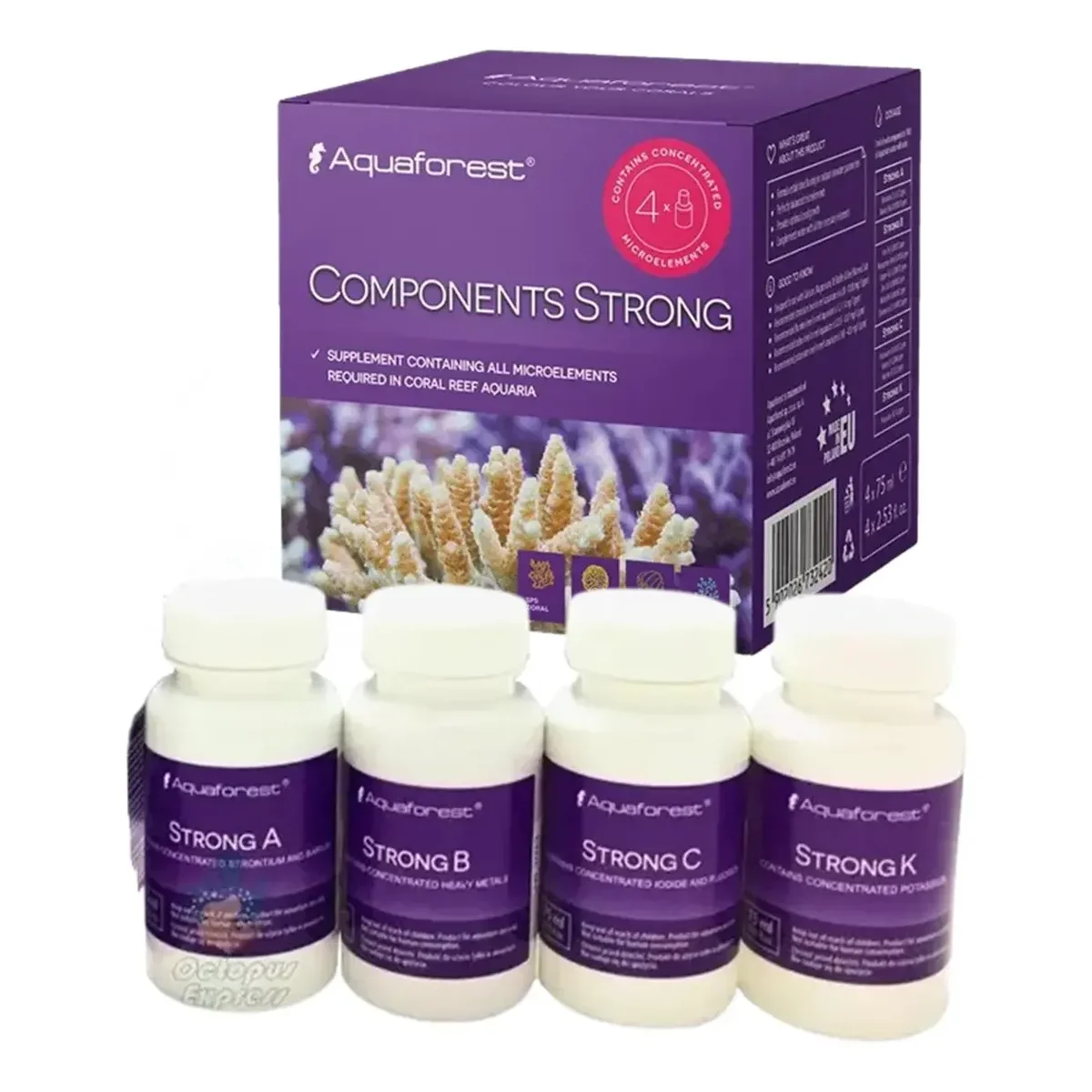 Aquaforest Component Strong 4x75ml Para Aquario Recife