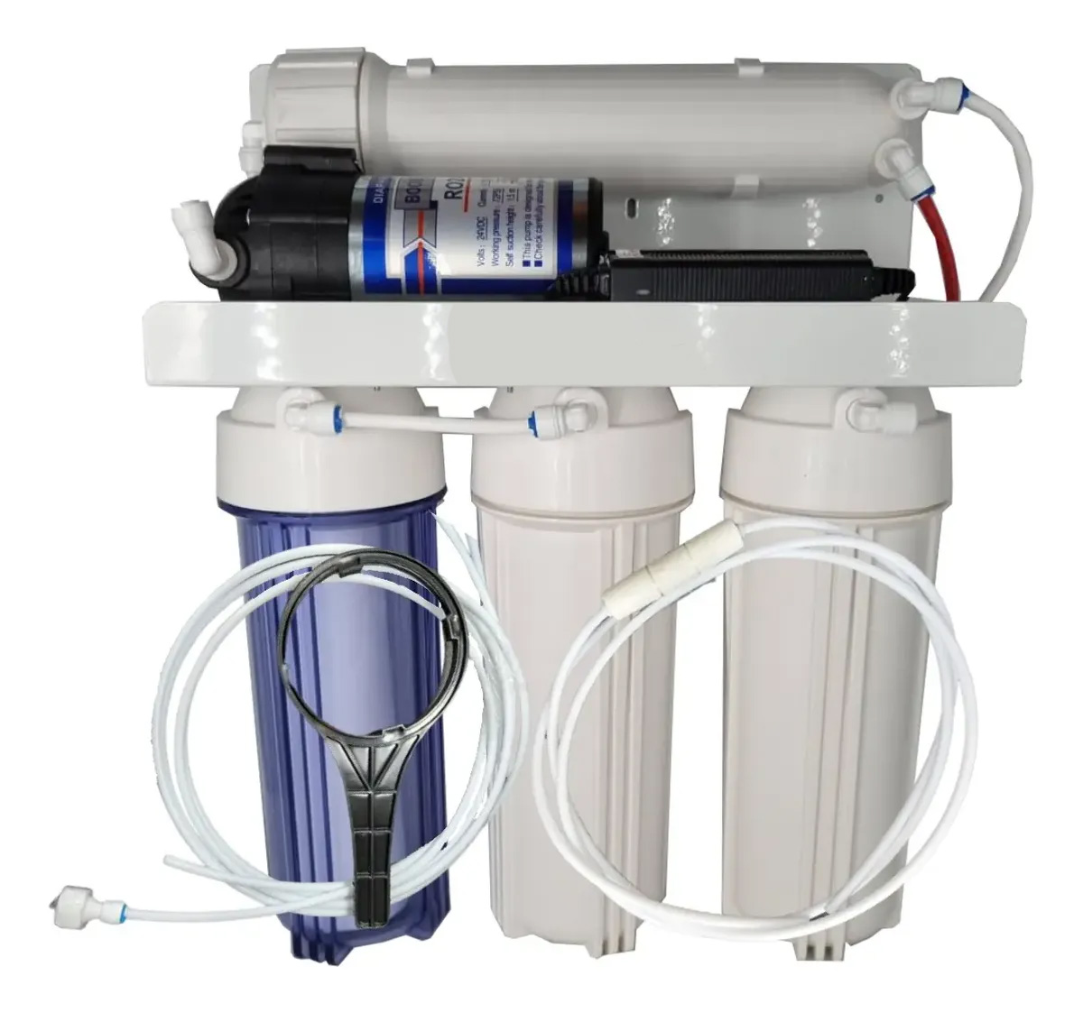 Filtro Osmose Reversa 4 Estágios 100gpd Com Pressurizadora